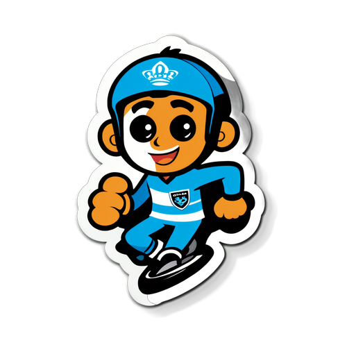 Sticker Divertido de Racing y Belgrano