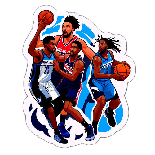 Une scène de jeu entre les Wizards et les Timberwolves