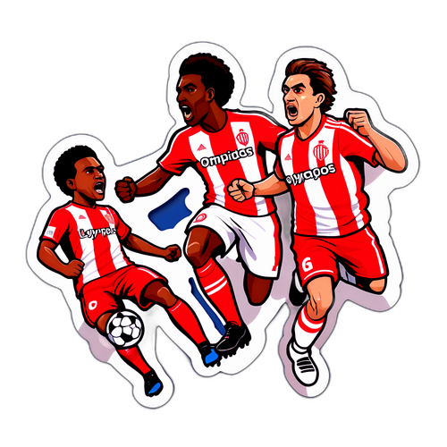 Sticker Aksi Pertandingan Olympiacos vs Leverkusen
