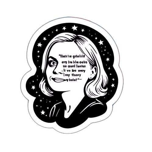 Amy Poehler Silhouette Sticker with Quotes