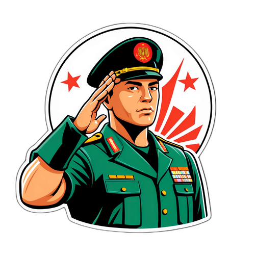 自衛隊員の敬礼