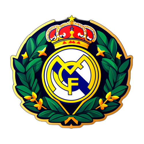 Klassisk fotballbadge klistremerke for Real Madrid