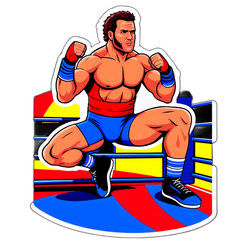 Action Pose Wrestling Sticker