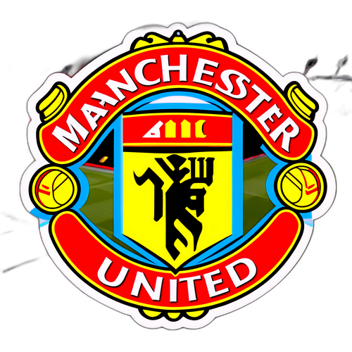 Manchester United:s emblem med Old Trafford