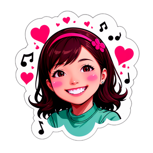 明るい笑顔のアカリ・マツオカのデザイン