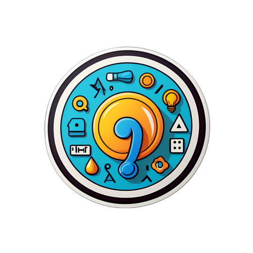 Ein Sticker mit einem herausfordernden IQ-Test, der das intellektuelle Element von Mensa repräsentiert