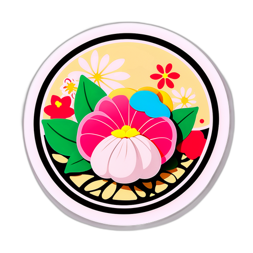 和菓子製作過程の魅力を伝えるステッカー