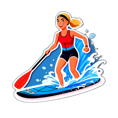 Caroline Wahl beim Wassersport