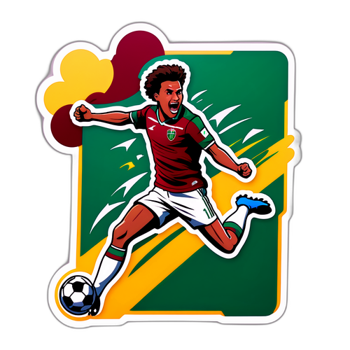 Stiker Dinamis Momen Goll Sepak Bola Mirassol vs. Fluminense