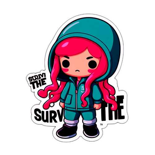 Design di un adesivo ispirato a Squid Game America