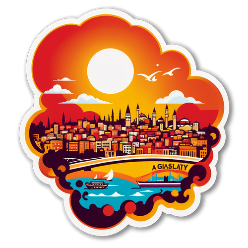 Sticker Galatasaray với Cảnh Quang Istanbul