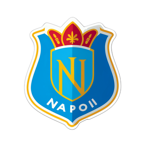 Nhãn dán logo Napoli với nền sáng