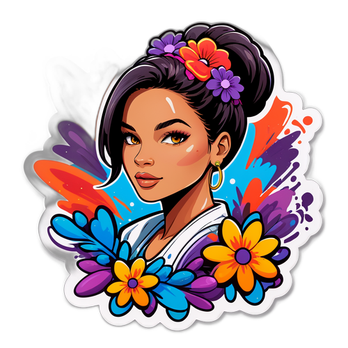 Autocolant stil graffiti cu Cassie