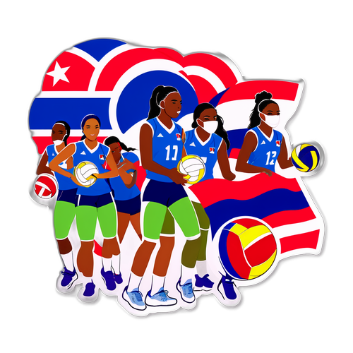 A equipe feminina de vôlei da República Dominicana