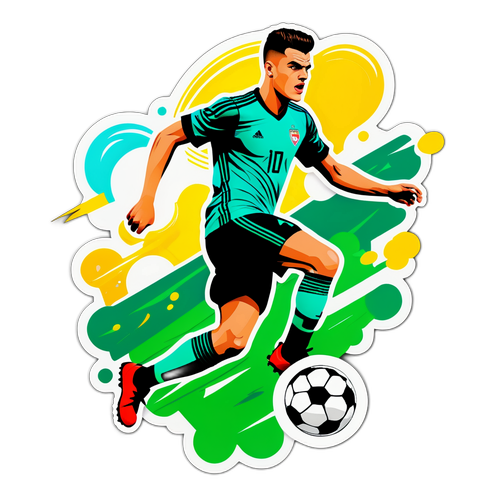 Scene vibrante di calcio con Granit Xhaka