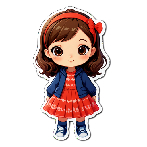 Cute Girl Sticker