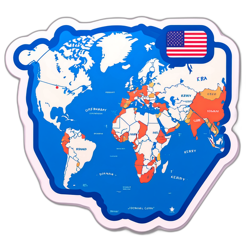 Diplomatic Journey Map Sticker