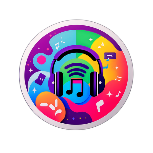 Spotify-kuuntelutaustatarra kirkkailla väreillä