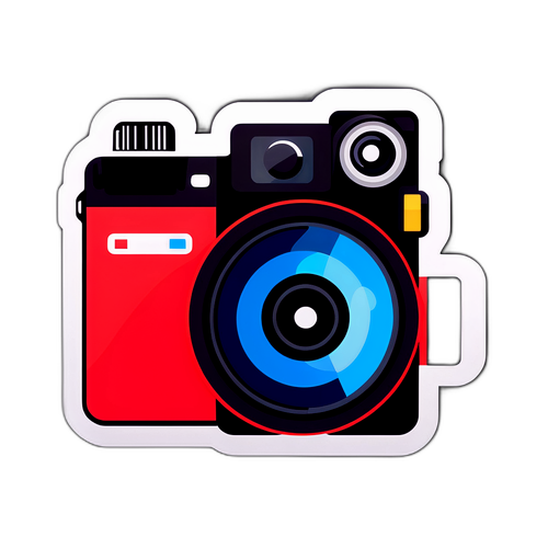 מדבקת מצלמה עם לוגו יוטיוב