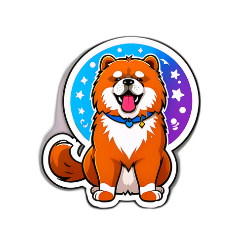 Sticker Playful Chow Chung