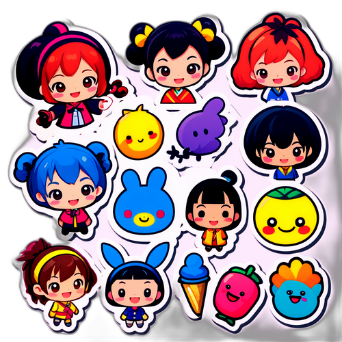 学びの楽しさをテーマにしたキャラクターシール