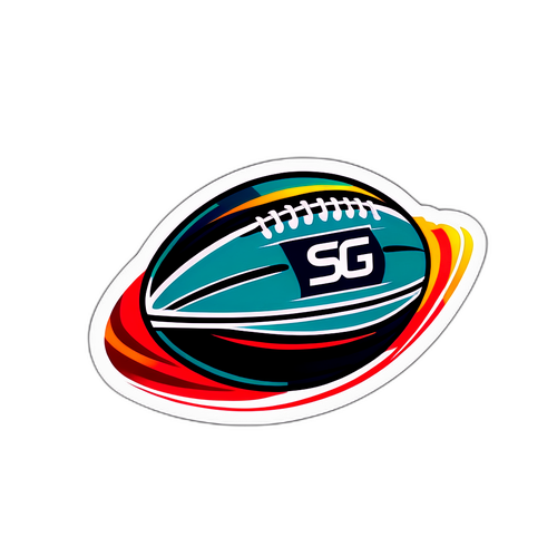 Rugbybal in Beweging