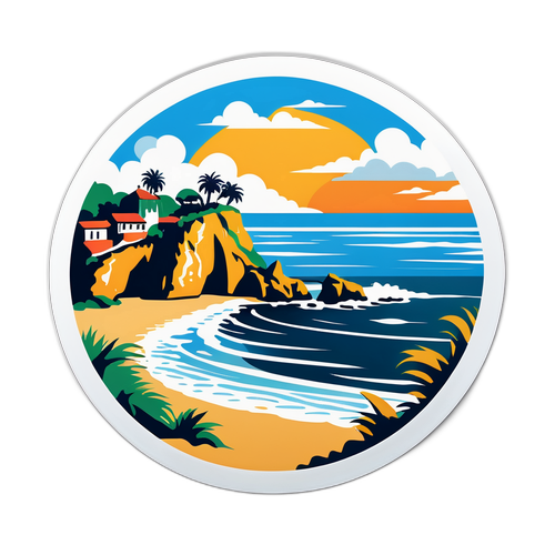 Schilderachtige Strandstickers van de Porto - Estoril Kust