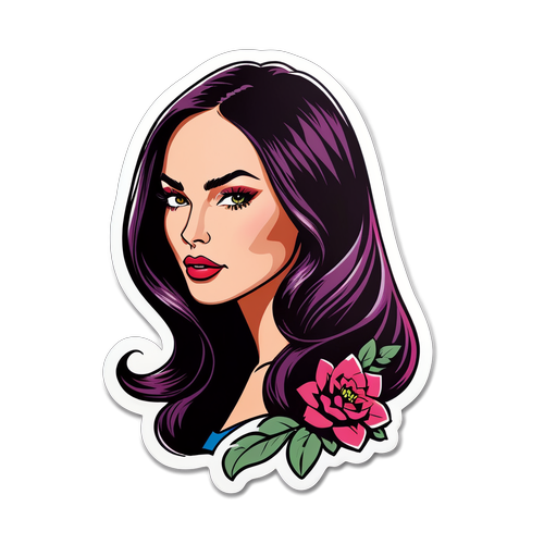 Éclat de Glamour : Megan Fox en Illustration