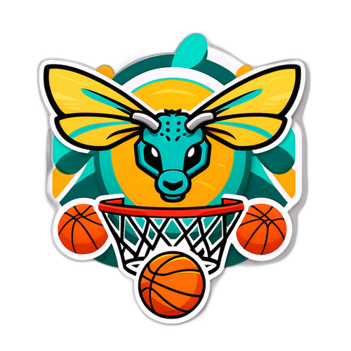 Makulay at Masiglang Ilustrasyon ng Logo ng Hornets at Bulls
