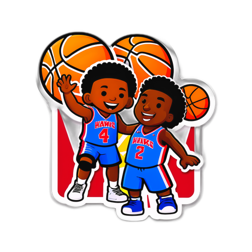 Playful Basketball Duet: Hawks vs Pistons