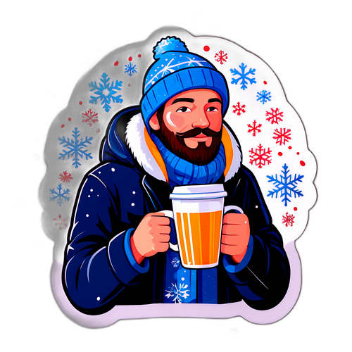 Hyggelig klistremerke med vintertema