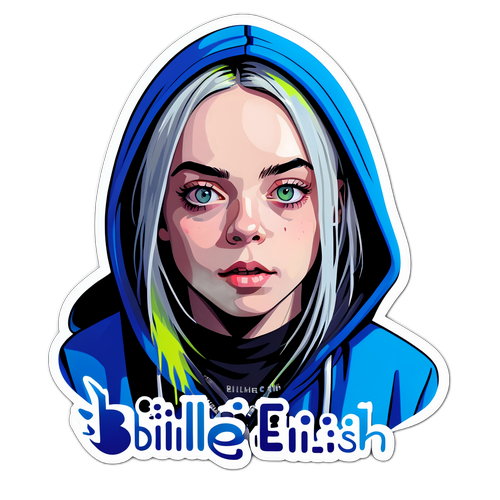 Захоплюючий графічний портрет Billie Eilish