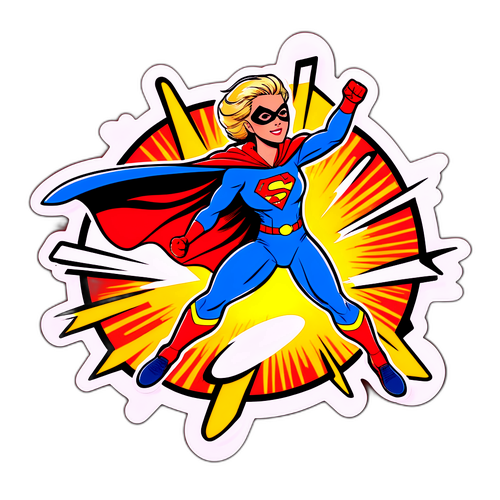 Illustrer Line Haugsted som superhelt