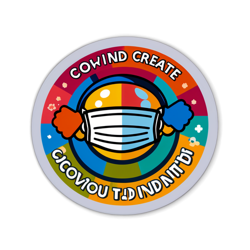 COVID-19預防團結與善良的貼紙