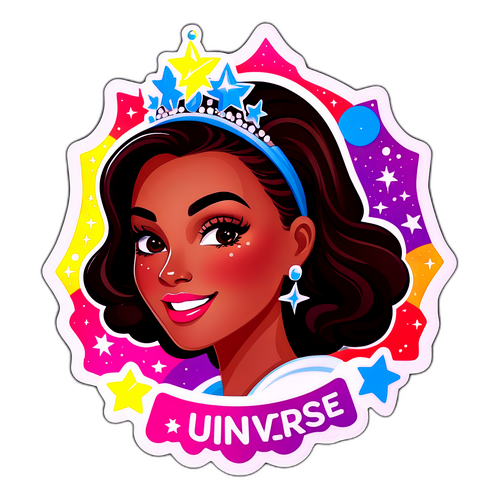 Autocollant vibrant pour Miss Univers 2025