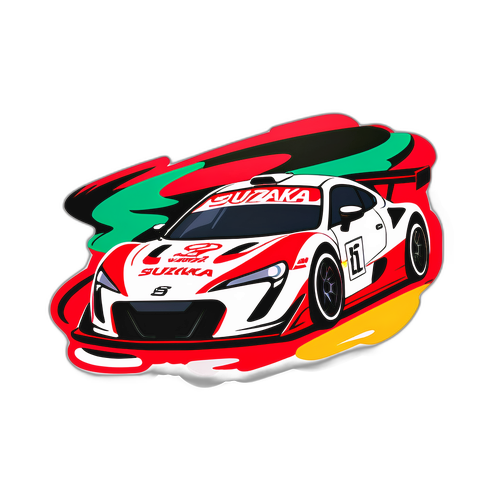 鈴鹿サーキットファンのためのロゴデザインステッカー