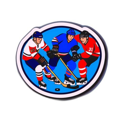 Rolig hockey-temasticker för CHL Hockey