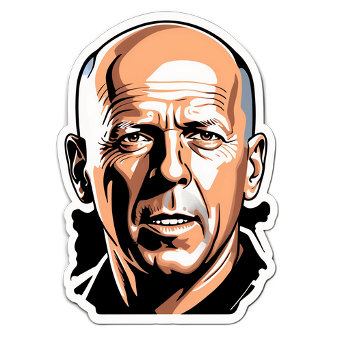 Vintage Bruce Willis Klistermärke