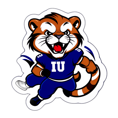 Sporty BYU Cougars Mascot Sticker