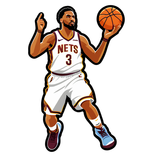 Sticker ng Labanan ng Basketball: Nets vs Cavaliers