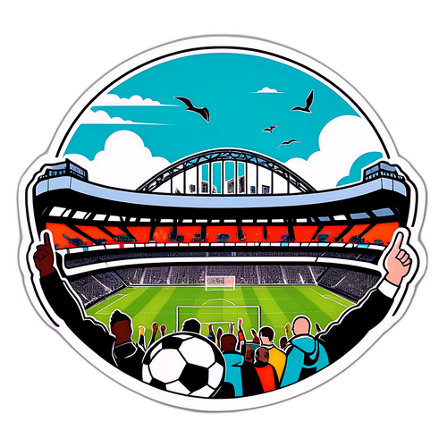 뉴캐슬의 축구 응원 장면