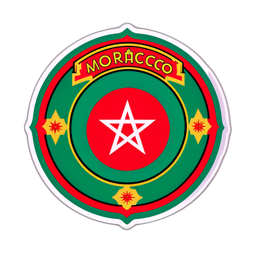 Diseño de un sticker con el emblema del FC Marruecos