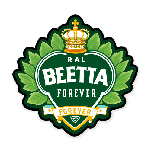 Sticker de Real Betis con fondo de hojas verdes