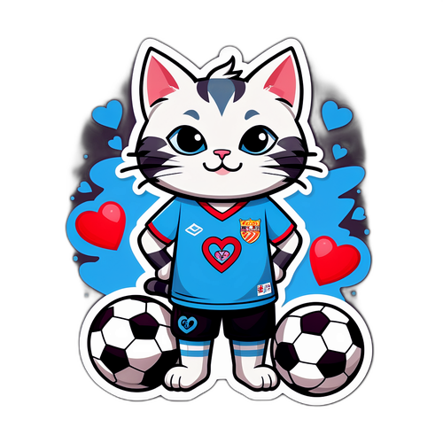 Kucing Celta Vigo yang Comel dengan Jersi