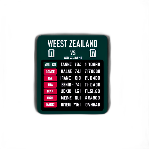 Papan Skor Kriket: New Zealand vs West Indies