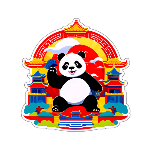 中国传统文化纪念贴纸