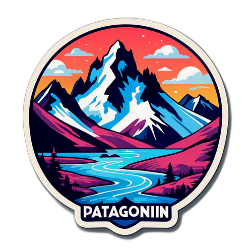 Patagonien Landskaber Sticker