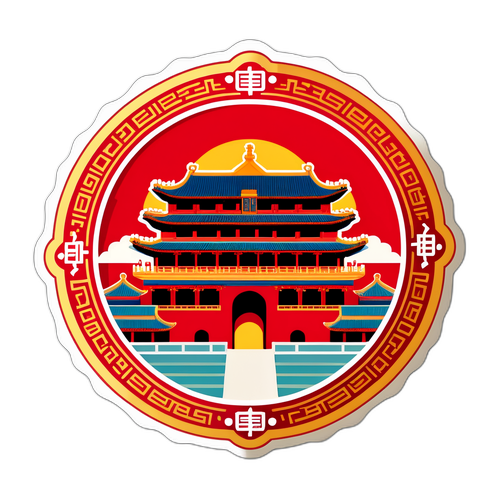 故宫百年庆典图标贴纸