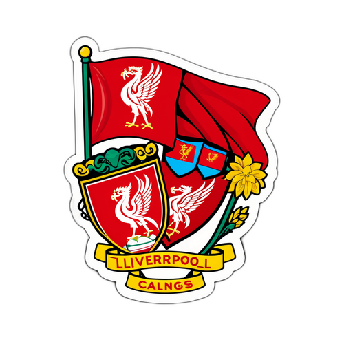 แฟนลิเวอร์พูลถือธงอย่างมีความสุข