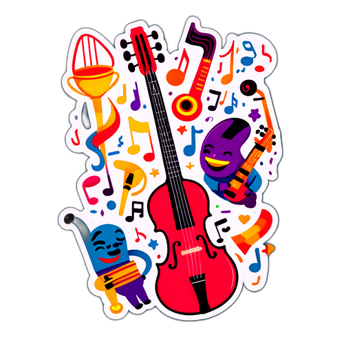 Adesivo Musicale Divertente